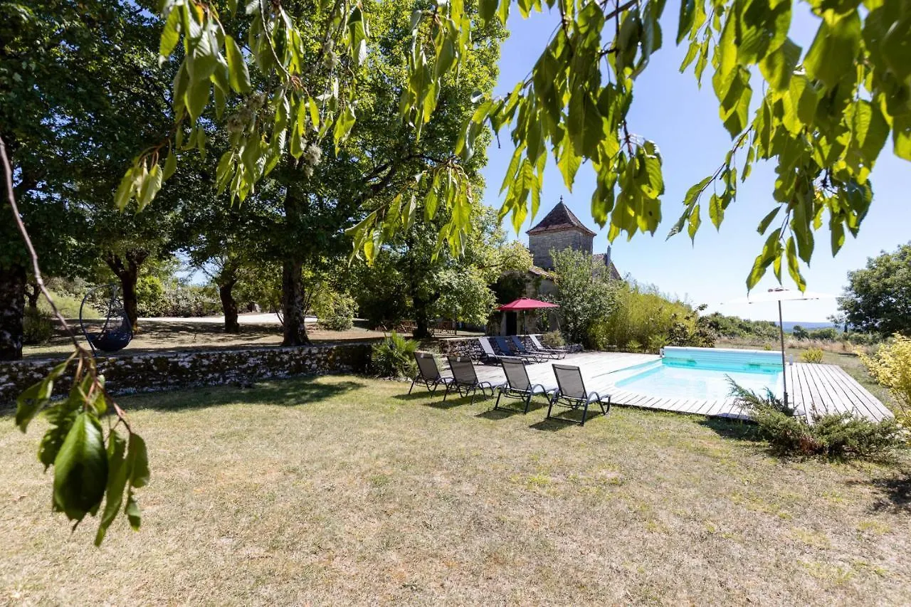 Cahors - Lot - Les Lumieres Du Causse - Domaine En Pierres Blanches Avec Vue Sur Les Causses Villa Bellefont-la Rauze France